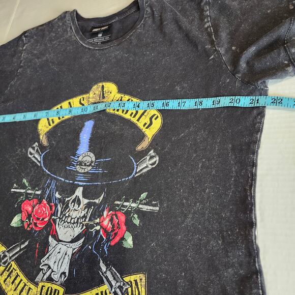 Guns N Roses Appetite For Destruction Short Sleeve Acid Wash T-Shirt Size Large - Picture 8 of 12